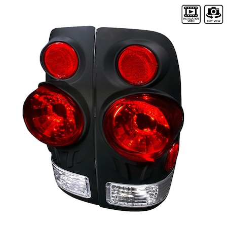 Spec-D Tuning 97-03 Ford F150 Altezza Tail Light Black LT-F150973DJM-TM
